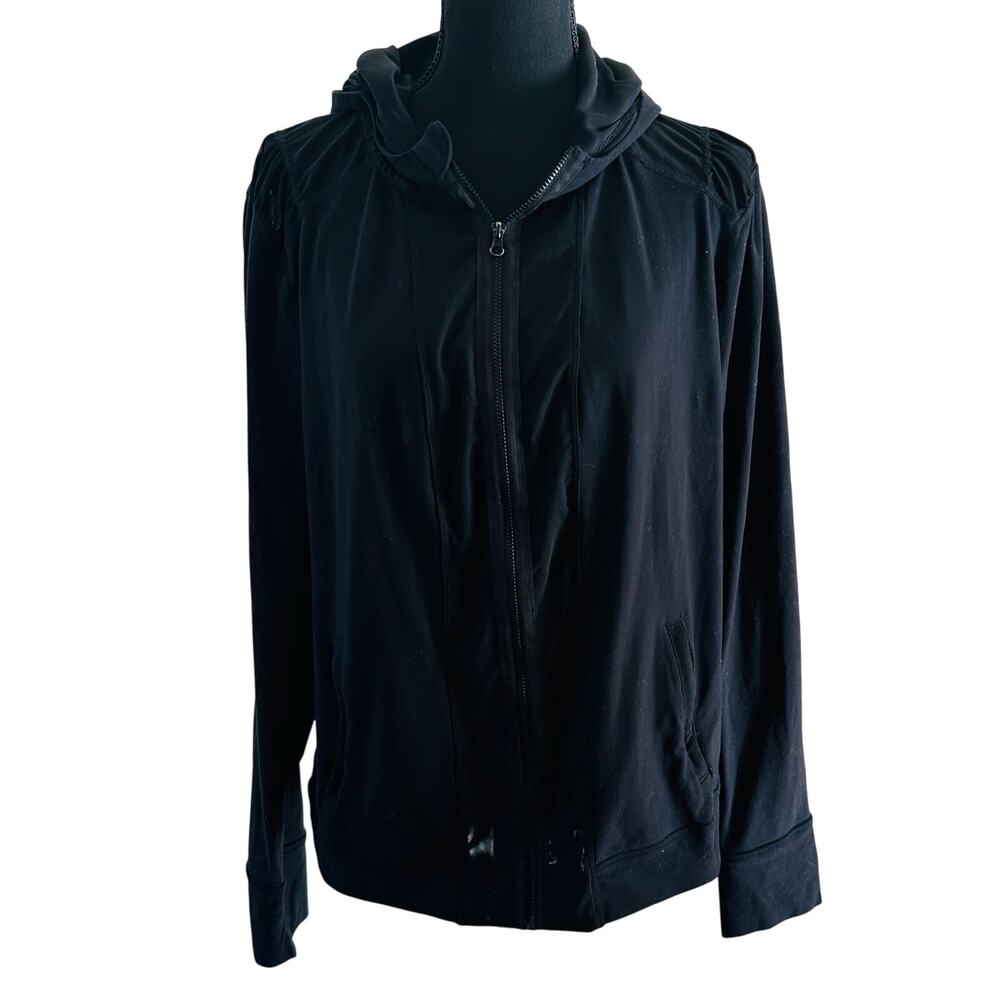 Vintage Women's American Eagle Outfitters Track Jacket - XL Black